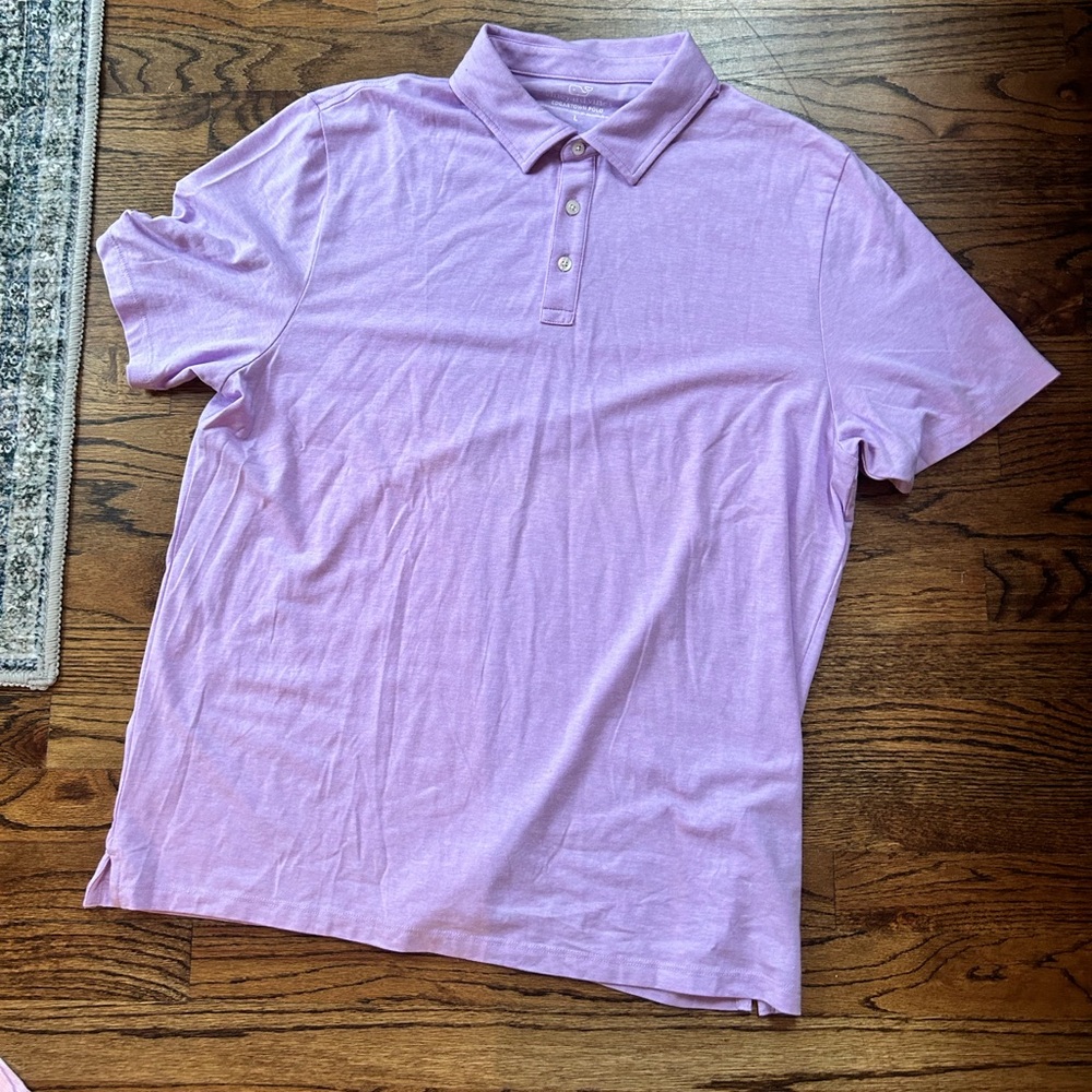 Vineyard Vines Pink Men's Polo Shirt - Classic Style